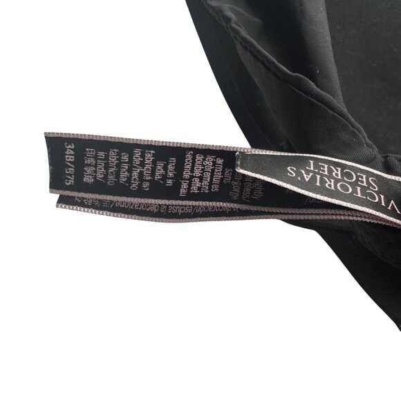 Victorias Secret Push Up Black Strappy Bra Size 34B Adjustable Lightweight - Picture 3 of 5